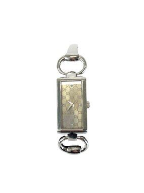Gucci Horsebit Tornavoni Watch Brown Silver Stainless Steel